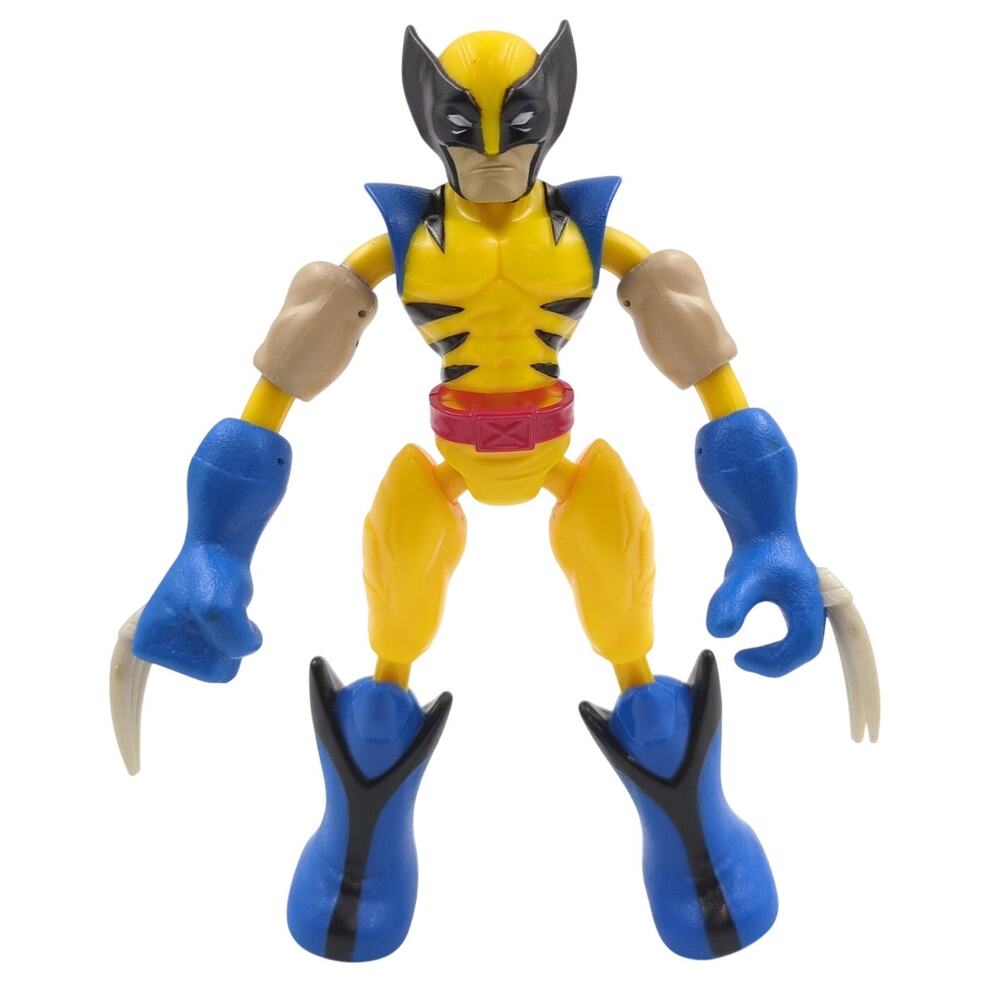 Marvel Wolverine Action Figure Yellow Blue Costume Bend N Flex 5.75 Inch Toy
